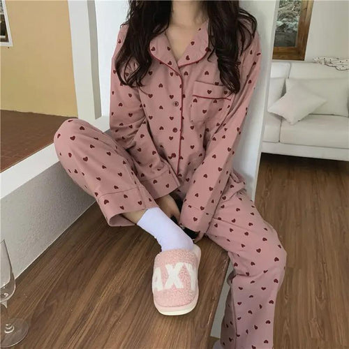 Emani Heart Print Nightsuit