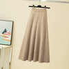Emma Statement Woolen Midi Skirt - Brown / XS