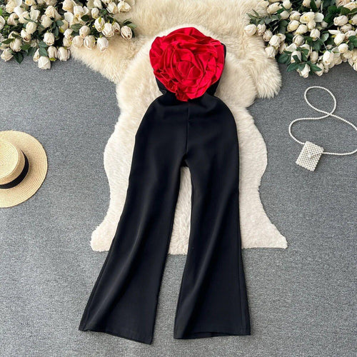 Emmy Off-Shoulder Jumpsuit In Red
