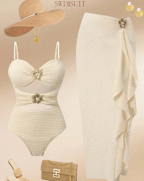Emy Cutout Swimsuit With Skirt