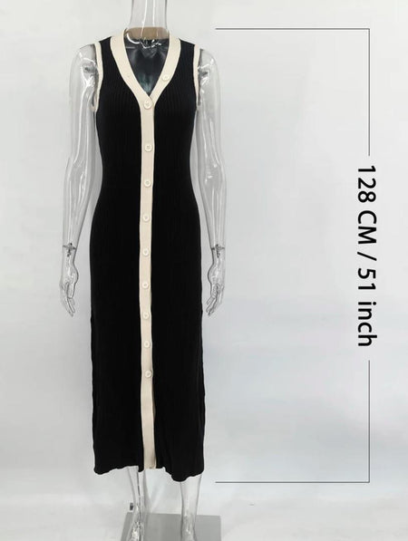 Emy Luxe Soft Knit Dress In Black - flat-lay product shot on mannequin - Miss Mosa By Akanksha