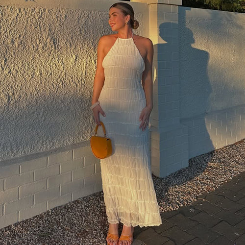 Enya Halterneck Layered Maxi Dress