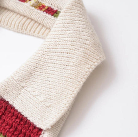 Era Soft Crochet Knit Dress In Multicolour - close-up of knit collar - Miss Mosa By Akanksha