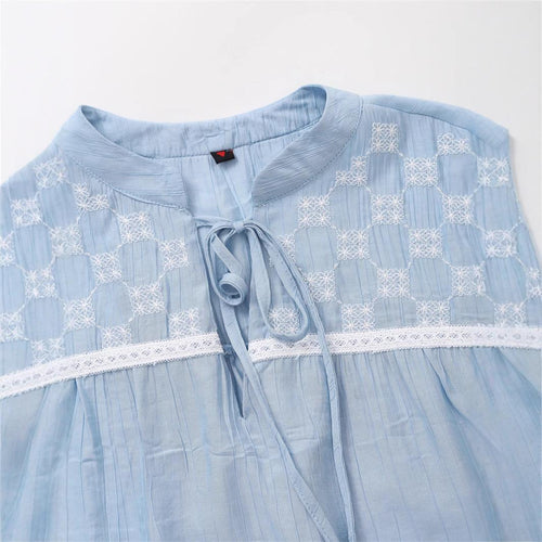 Era Statement Summer Top In Blue