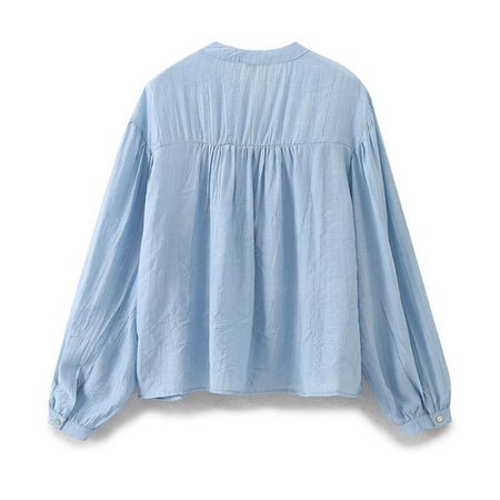 Era Statement Summer Top In Blue - back flat-lay product shot - Miss Mosa By Akanksha