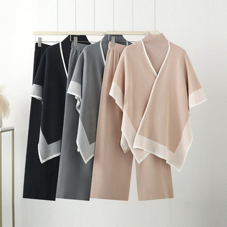 Erabella Winter Coord Set -With Cape - flat-lay shot of colour variants on hanger, blush pink - Miss Mosa By Akanksha