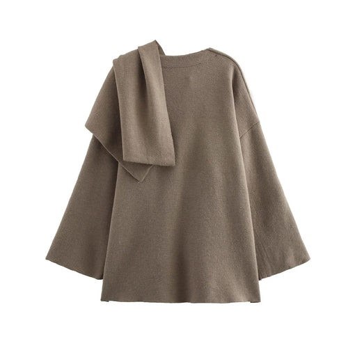 Essie Vintage Woolen Short Coat With Scarf In Beige