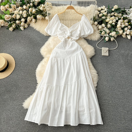 Orio Holiday Statement Maxi Dress In White