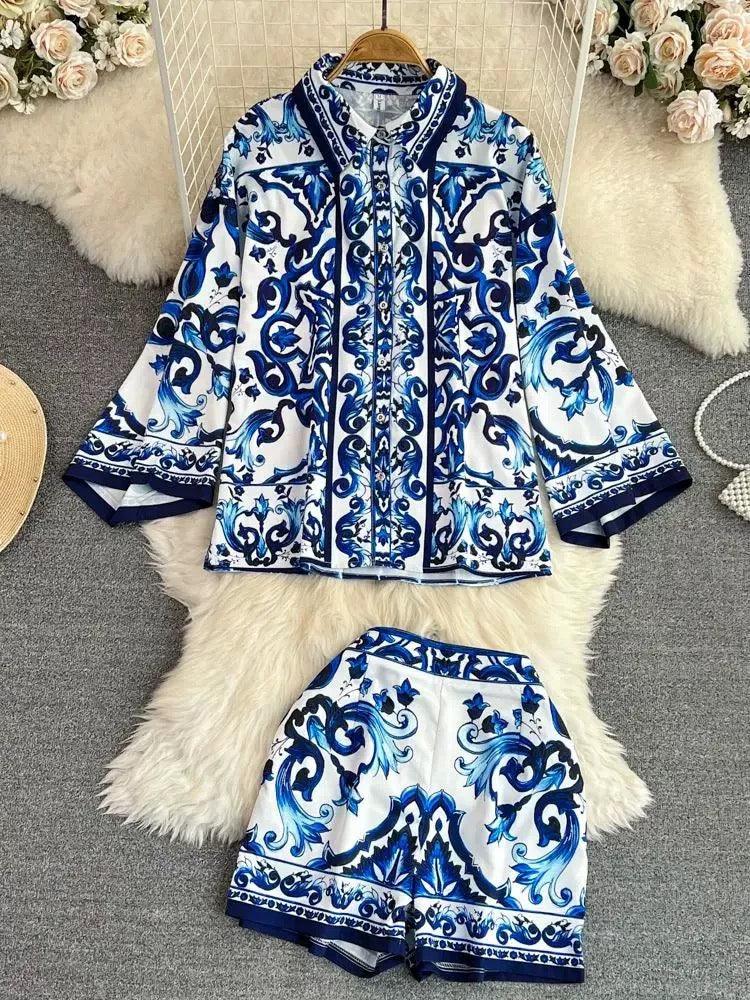Mary Porcelain Coord Set - Alamode By Akanksha
