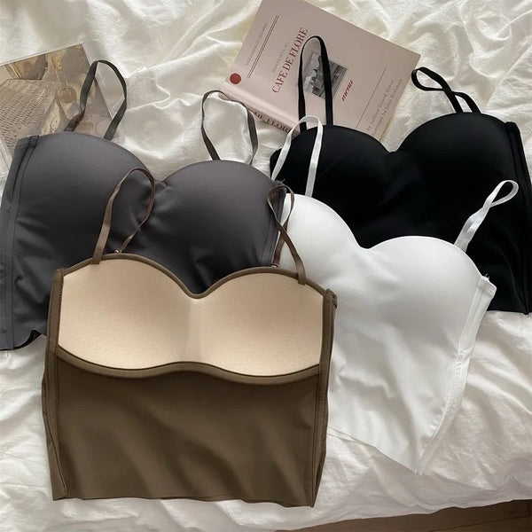 Rome Tank Tops with Inbuilt Bra In Black