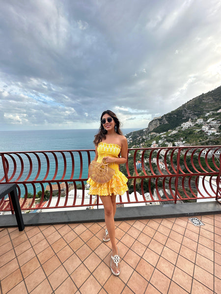 Amalfi Luxe Summer Dress in Yellow - Alamode By Akanksha