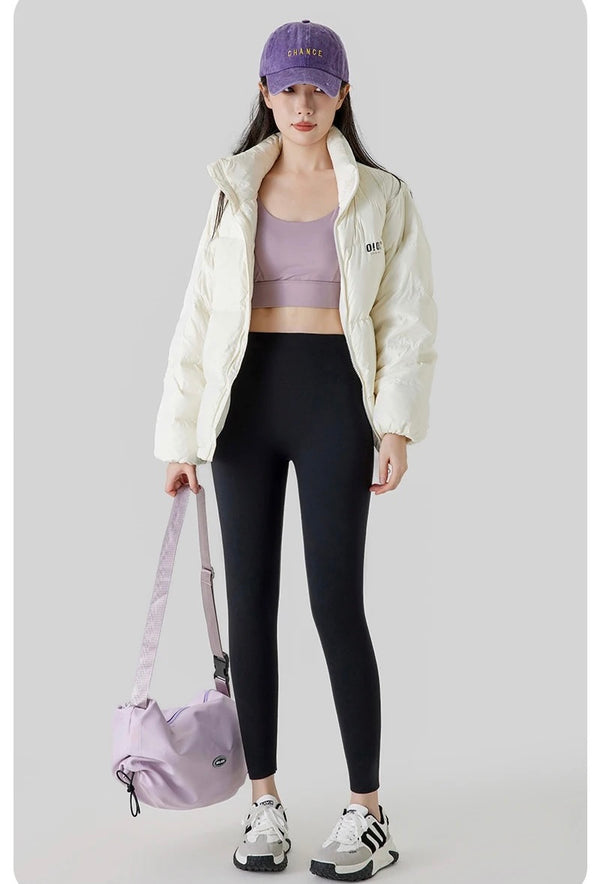 Rosa Slimming Premium Fleece Leggings In Black