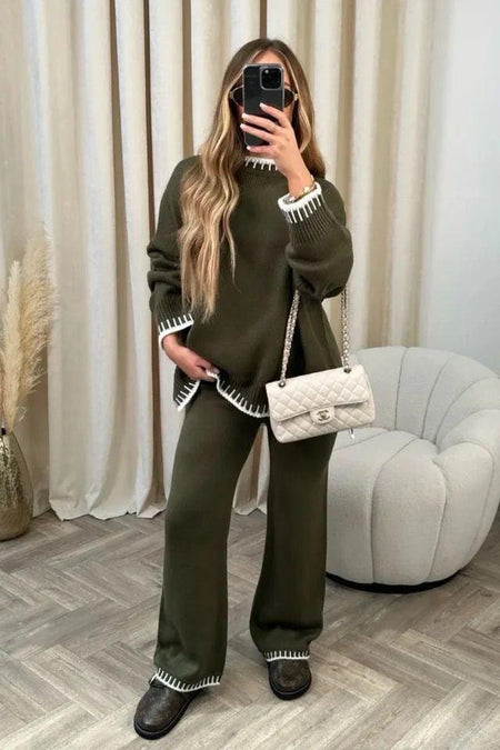 Olive - Palmer Knitted Coord Set