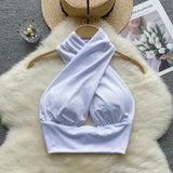 Suko Summer Tops with Inbuilt Bra In White