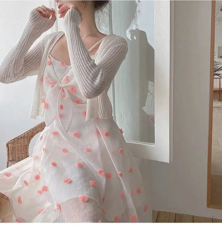 Feeber Cute Summer Shrugs - lifestyle shot on model, white - Miss Mosa By Akanksha