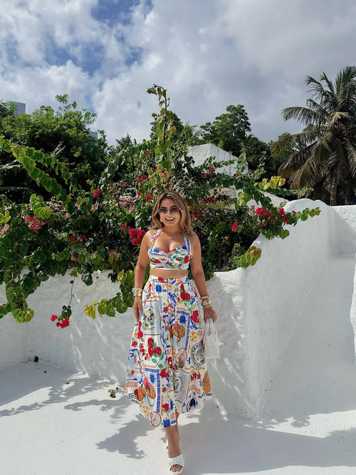 Feli Summer Coord Set In Multicolor