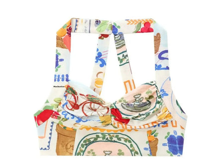 Feli Summer Coord Set In Multicolour - flat-lay product shot of crop top - Miss Mosa By Akanksha