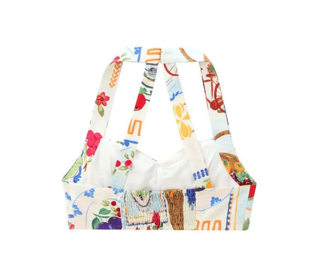 Feli Summer Coord Set In Multicolour - flat-lay product shot of crop top back - Miss Mosa By Akanksha