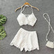 Femma 2 Piece Coord Set - Resortwear Set - styled flat-lay shot, white - Miss Mosa By Akanksha