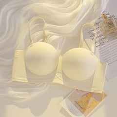 Fila Luxe Seamless Bralettes - Detachable Straps - styled flat-lay shot, cream - Miss Mosa By Akanksha