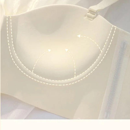 Fila Luxe Seamless Bralettes - Detachable Straps - close-up of cup support detail, cream - Miss Mosa By Akanksha