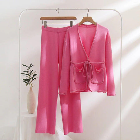 Fiyet Coord Set - front shot on hanger, pink - Miss Mosa By Akanksha