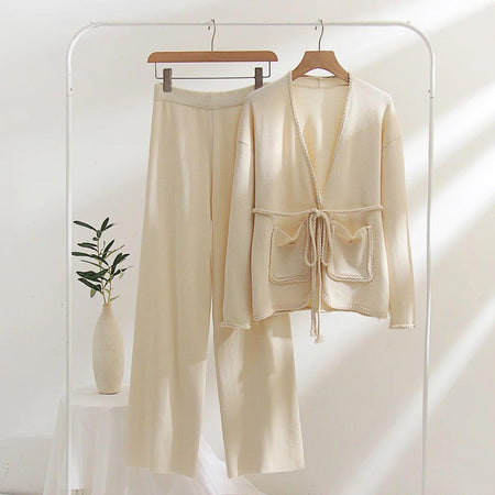Fiyet Coord Set - front shot on hanger, cream - Miss Mosa By Akanksha