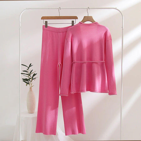 Fiyet Coord Set - back shot on hanger, pink - Miss Mosa By Akanksha