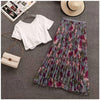 White top and Skirt Set