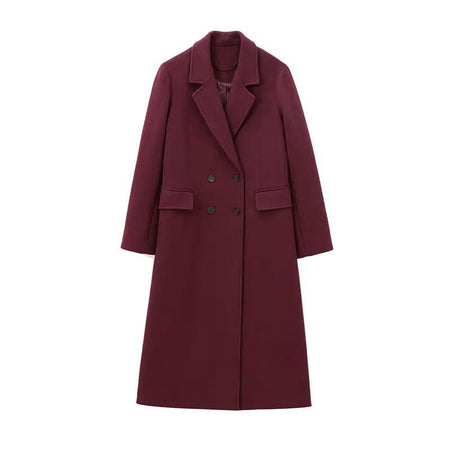 Floretta Formal Coat - front shot on hanger, wine - Miss Mosa By Akanksha