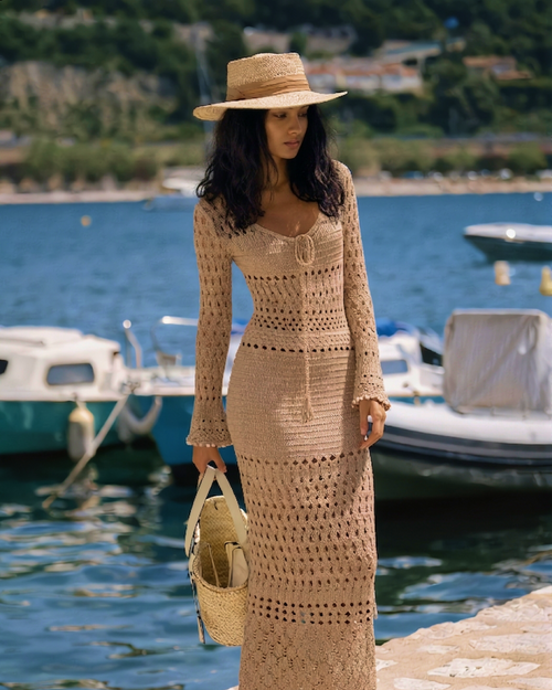 Mizuki Crochet Holiday Maxi Dress