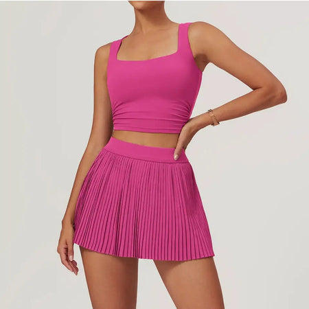 Freesia Premium Activewear Set - front shot on model, pink - Miss Mosa By Akanksha