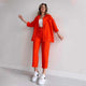 Fresha Summer Two Piece Set - full-length shot on model, orange - Miss Mosa By Akanksha