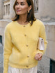 Gabin Soft Knit Cardigan - styled shot, yellow - Miss Mosa By Akanksha