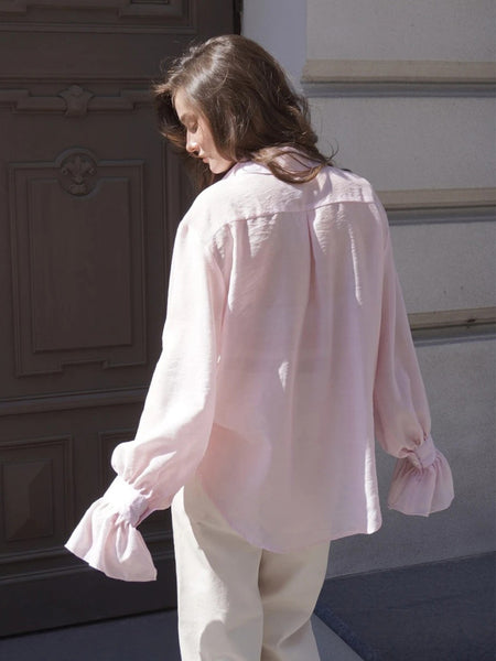 Gaga Oversized Shirt - back shot, pink - Miss Mosa By Akanksha