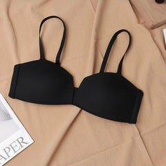 Gello Seamless Pushup Bralettes - flat-lay product shot, black - Miss Mosa By Akanksha