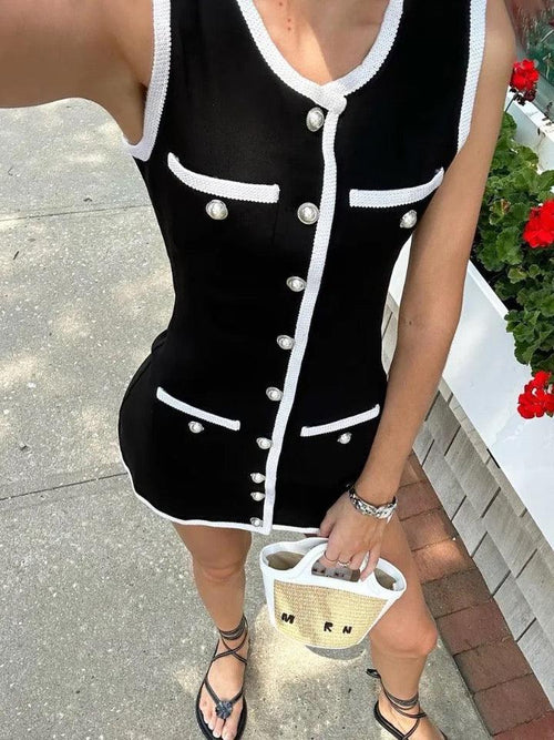 Genny Luxe Soft Knit Dress In Black