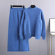 Gerika Woolen Coord Set - styled flat-lay shot, blue - Miss Mosa By Akanksha