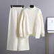 Gerika Woolen Coord Set - styled flat-lay shot, cream - Miss Mosa By Akanksha