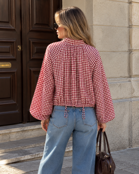 Winnie Check Elastic Shirt