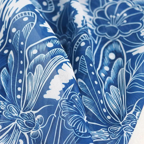 Gisessle swimsuit with Sarong skirt In Blue