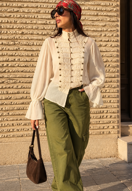 Peggy Buttoned Summer Top