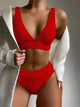 Gwen Summer Bikini Set - front shot on model, red - Miss Mosa By Akanksha