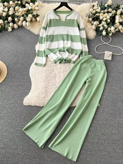 Haddie Woolen Coord Set - styled flat-lay shot, green - Miss Mosa By Akanksha