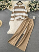 Haddie Woolen Coord Set - styled flat-lay shot, brown - Miss Mosa By Akanksha