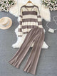 Haddie Woolen Coord Set - styled flat-lay shot, brown - Miss Mosa By Akanksha