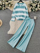 Haddie Woolen Coord Set - styled flat-lay shot, blue - Miss Mosa By Akanksha