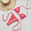 Halia 2Pcs Printed Bikini Swimsuit - Pink / XS