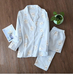 Hansel Cute Cotton Nightsuits - styled flat-lay shot, blue - Miss Mosa By Akanksha