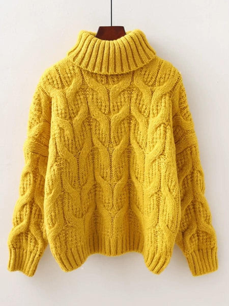 Helen Statement Pullover - front shot on hanger, yellow - Miss Mosa By Akanksha